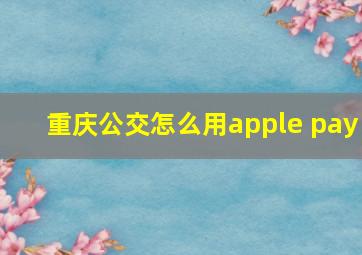 重庆公交怎么用apple pay